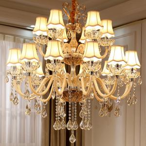 China Modern crystal chandelier lighting Fixtures with lamshade (WH-CY-05) wholesale