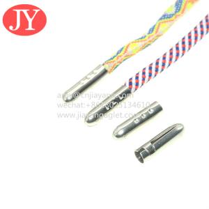 China Jiayang garment accessories factory supply sport shoe lace with metal aglets wholesale