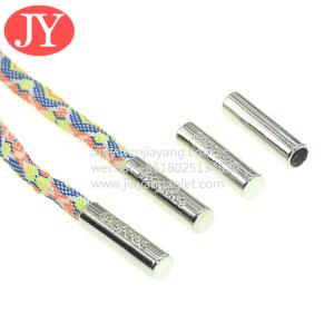 China custom 6.5*25mm zinc alloy metal aglet shoe lace rope metal ends tubular seamless string aglet tips wholesale