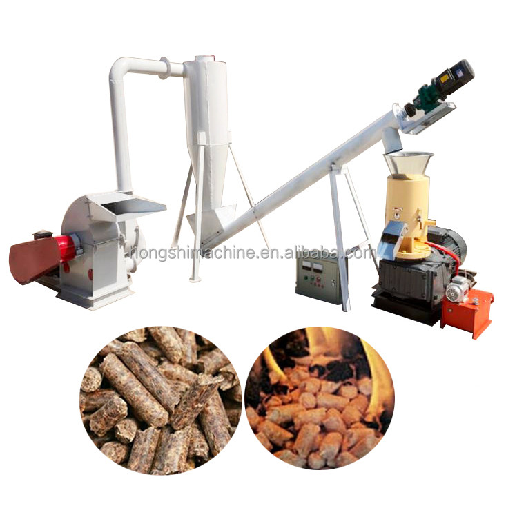 China High Quality Straw Pellet Machine / Wood Pellet Mill Rice Husk Wood Sawdust Manufacturing Plant / Biomass Pelletizing Machine wholesale