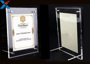 China Clear Acrylic Photo Frame A4 A3 Certificate / Business License Frame wholesale