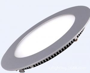China Silvery Frame Round LED Panel Light 18W For Conference / Meeting Room IP44 wholesale