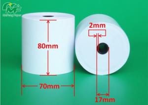 China Aseptic 80x70mm POS Terminal Paper Rolls , Receipt Paper Roll High Rubbing Resistance wholesale