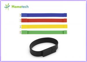 China Silicone Bracelet Rubber Band Wristband USB Flash Drive 1 Year Guarante wholesale