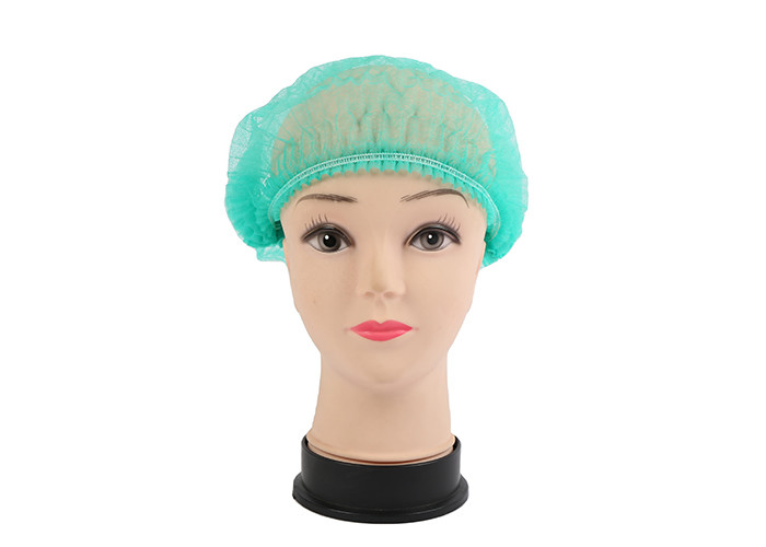 China Women Disposable Bouffant Caps Medical 12gsm Lightweight wholesale