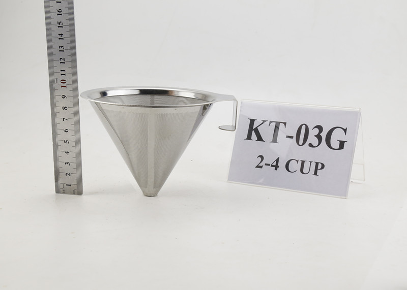 China Customized  Logo Stainless Steel Coffee Filter For Making 1-4 Cups wholesale