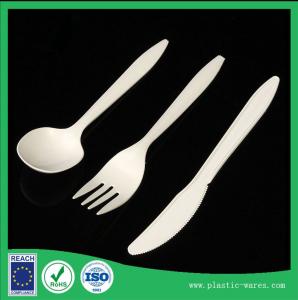 China individual package cornstarch biodegradable knife, spoon, fork set wholesale