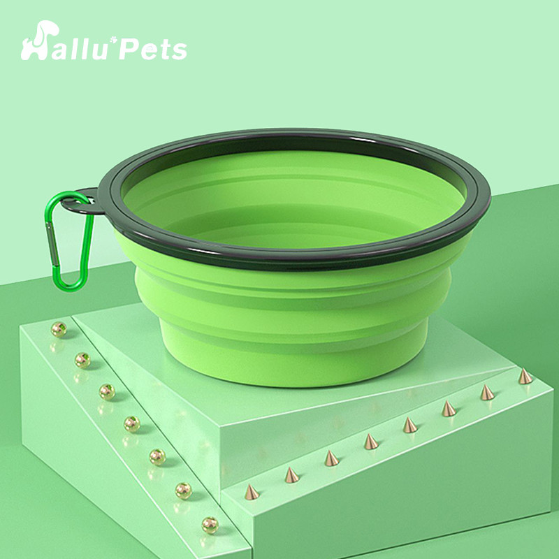 Quality TPE ABS Carabiner Dog Water Bowl Dog Feeder Foldable For Pets for sale