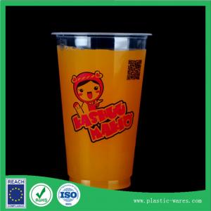 China plastic cups with lids PET drinking cup 500 ml supplier in clear color wholesale