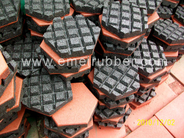 China rubber hexagonal tile wholesale