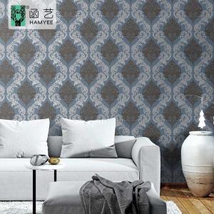 China Modern Floral 3D Waterproof PVC Wallpaper 0.69mm For Wall Decor wholesale