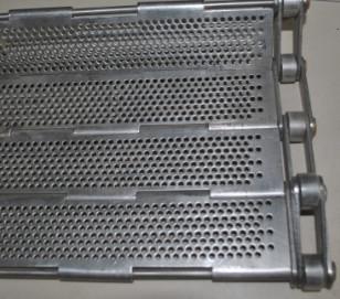 Quality Perforated 430 Stainless Steel Chip Conveyor Chain Plate Belt for sale