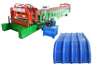 China Crimping Metal Sheet Roof Roll Forming Machine , Metal Roof Making Machine Width 840mm on sale