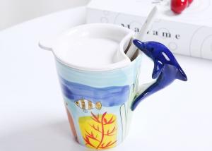 China Dolphin 450CC Handmade 15 Oz 3D Ceramic Mugs wholesale