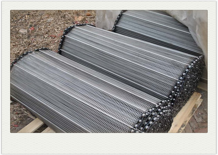 China Balanced Metal Mesh Belt / Stainless Steel Conveyor Chain Belt Heat Resistant on sale