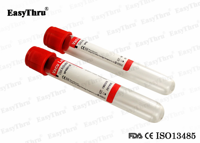 China Medical Vacuum Blood Sample Collection Tubes Red Cap 2ml-10ml Volume on sale