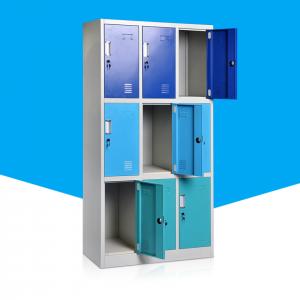 China KD Structure 9 Door H1850mm Steel Office Lockers Lateral wholesale