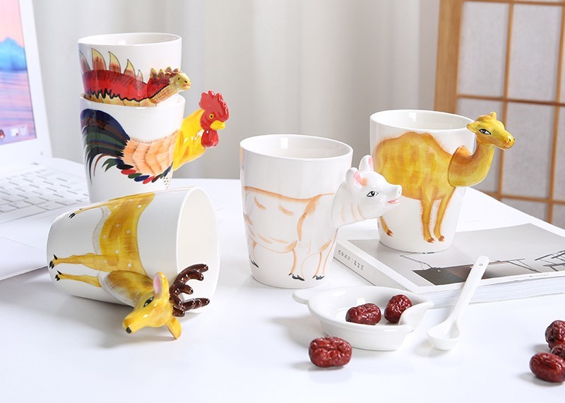 China 9cmx11cm 3D Ceramic Mugs wholesale