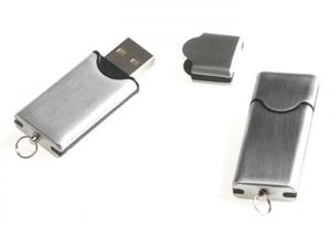 China Silver Metal Promotional USB Flash Drive Bulk With Laser or Printing Logo on sale