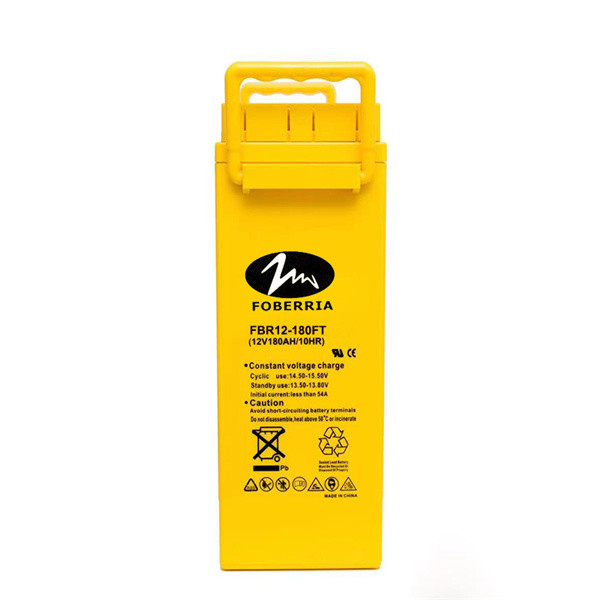 China Yellow Color Sealed Front Terminal Battery 12v 180ah For Data Center System wholesale