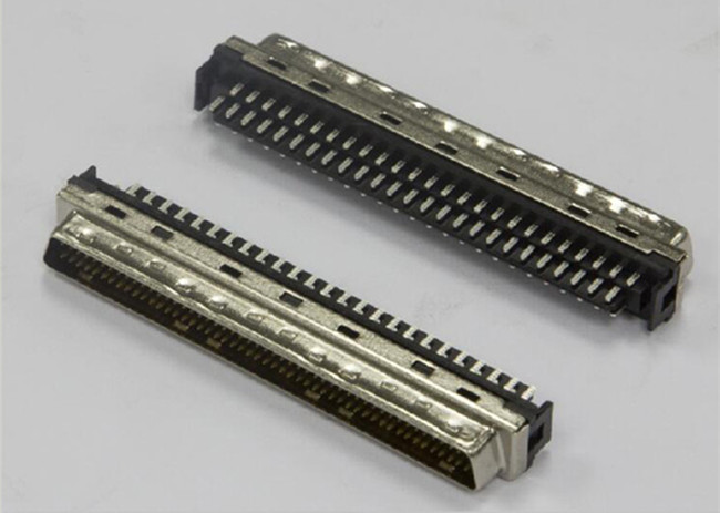 SCSI connector 100P solder joint