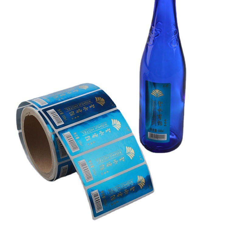 Wine Water Beer Printed Bottle Labels Waterproof PVC PET Self Adhesive Label