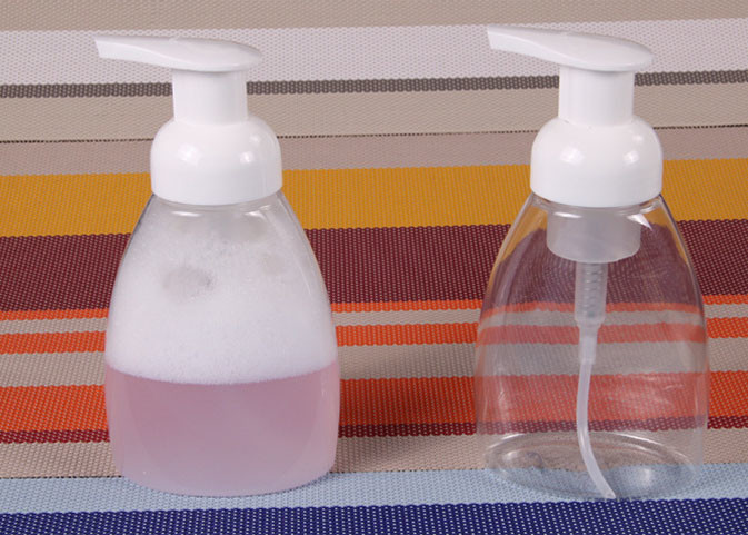 China 250ml Empty plastic foam pump  soap bottle PET wholesale