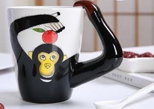 China Coffee Shops Creative 450CC 9cmx11cm Gorilla Mug wholesale