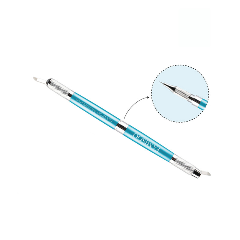 China Smart Manual Eyebrow Tattoo Pen With Sterile Disposable Needles Blue wholesale