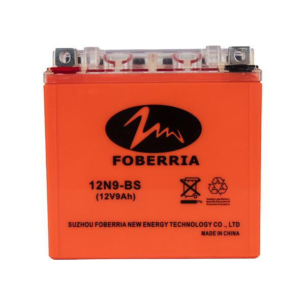 China ISO14000 MF Lead Acid Small Motorcycle Battery Orange Customized 12 Volt 9 Amp Hour Battery wholesale
