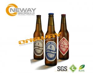 Smooth Glossy Paper Beer Bottle Labels Anti - Oil Self Adhesive Label