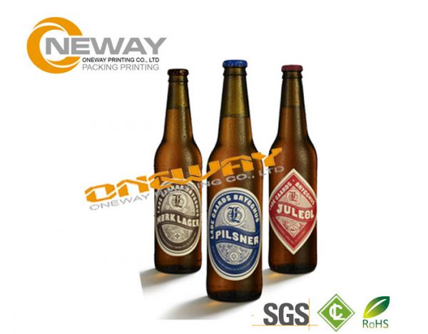Quality Smooth Glossy Paper Beer Bottle Labels Anti - Oil Self Adhesive Label for sale