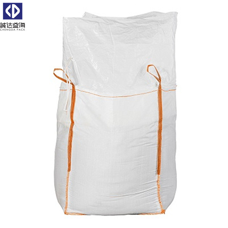 China 1 Ton PP Bulk Bags , Polypropylene Woven Big Bag With Top Ruffle Skirt wholesale