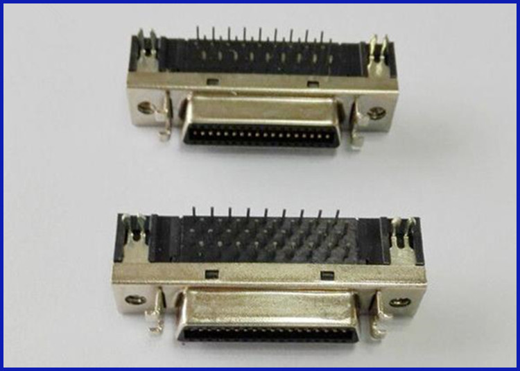 China SCSI 36P Socket Connector metal hood Brass material waterproof wholesale
