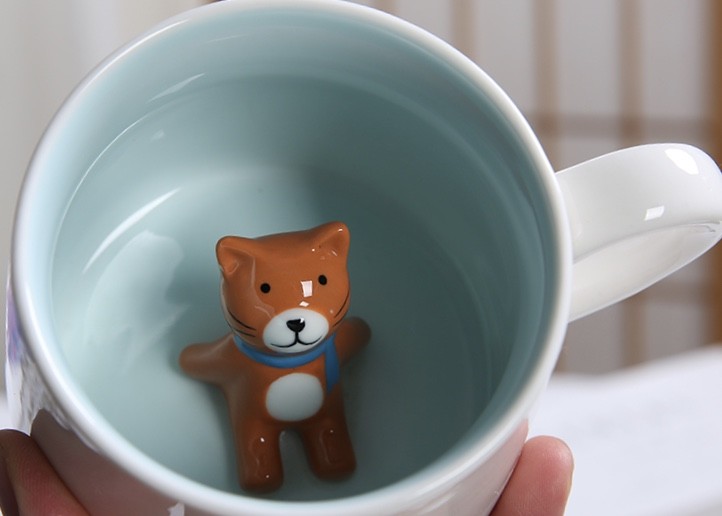 China Single Layer White 3D Promotional Ceramic Coffee Mugs wholesale