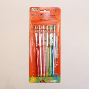 China Transparent color the dollar pattern Standard Non-Sharpening Pencil 9 leads for kids wholesale