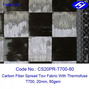 China Ultra Light Carbon Fiber Weave T700 20MM Wide 80GSM Spread Tow Carbon Fiber wholesale