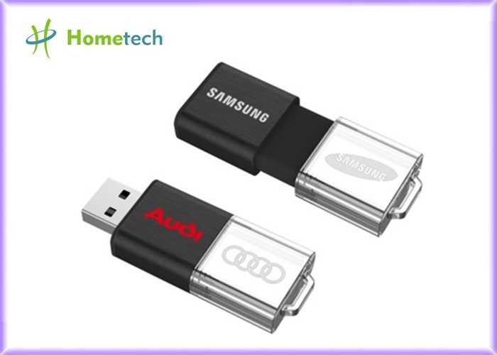China Slide USB light acrylic, 3D logo laser Engraving Logo Fast Write / Read Speed wholesale