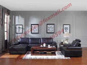 China Italy Leather Sofa with L-Shape in Wooden Sofa Set wholesale