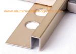 China Gold Mirror Stainless Steel Tile Trim 12mm , Stainless Steel Square Edge Tile Trim wholesale