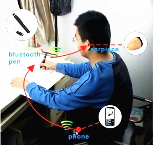 spy blutooth pen  exam bluetooth pen  cheap bluetooth pen  metal bluetooth pen hidden micro earpiece For Communication