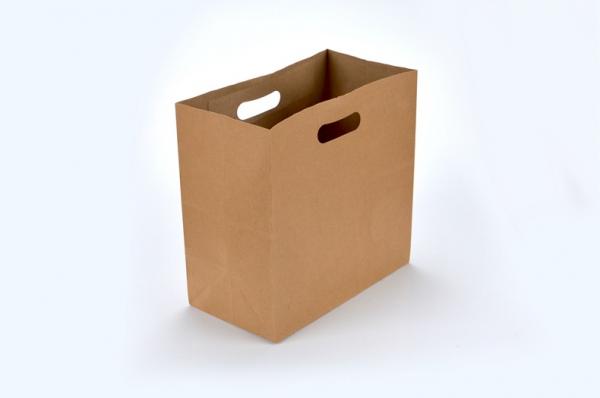Vintage Kraft Brown Paper Handle Grocery Gift Merchandise Carry Retail Bags