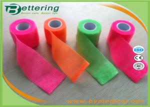 China Colourful Elastic Self Adhering Bandage Wrap , PET Bandage Wrap Latex Free wholesale