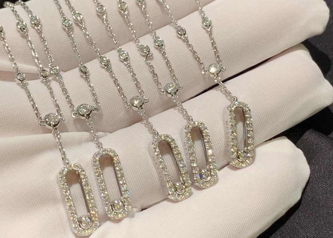 China Saddle Shape White Gold Anklet With Diamonds wholesale