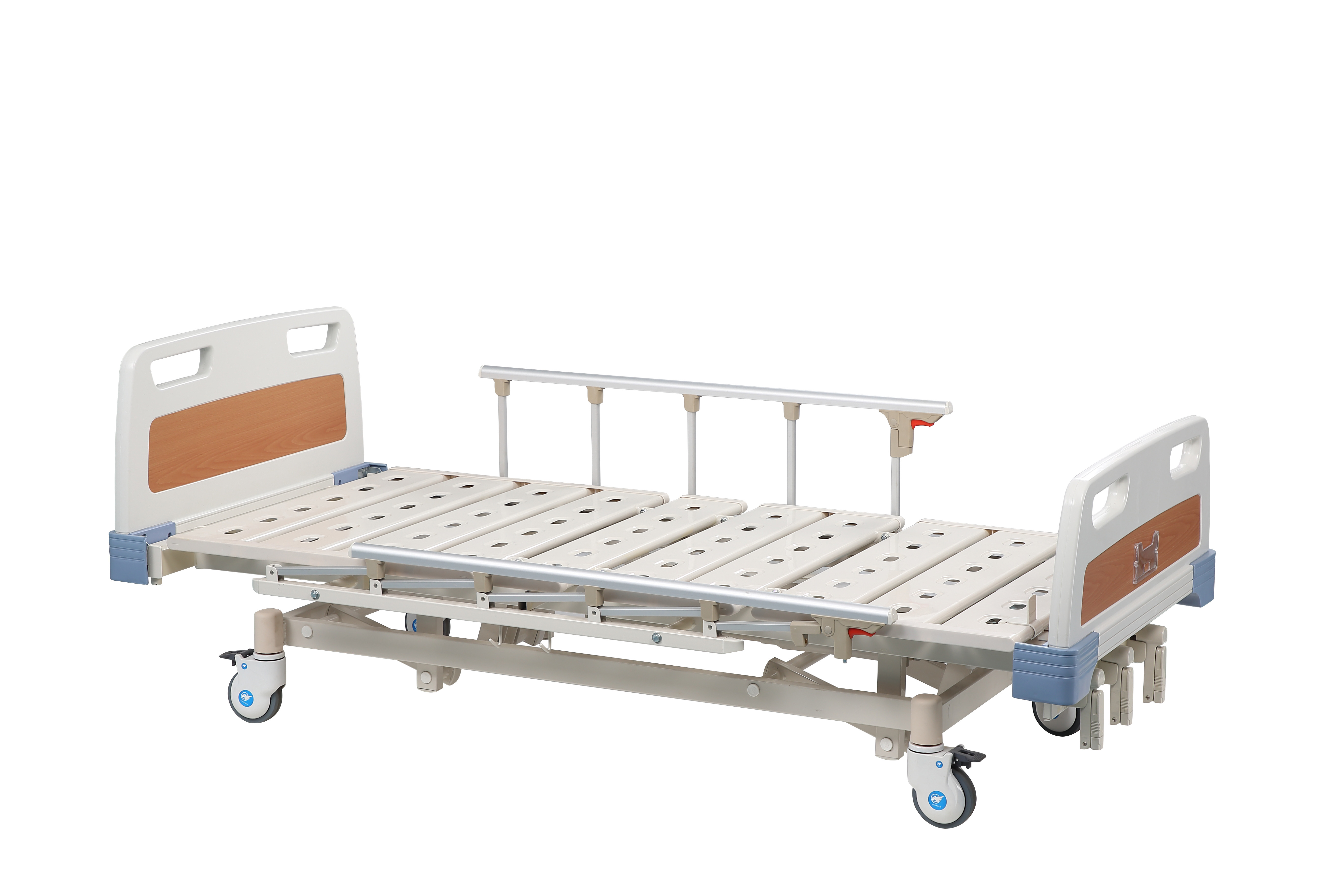 China Folding Adjustable Medical Manual Hospital Bed Metal For Patient wholesale