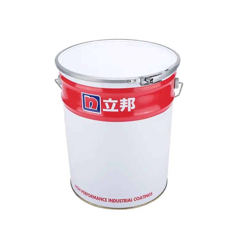 China Open Head UN Rated 24 Gauge Steel Pail With Lever Lock Ring Lid wholesale