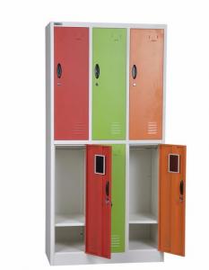 China 6 door steel change room locker for students /6 door steel storage locker cabinet on sale