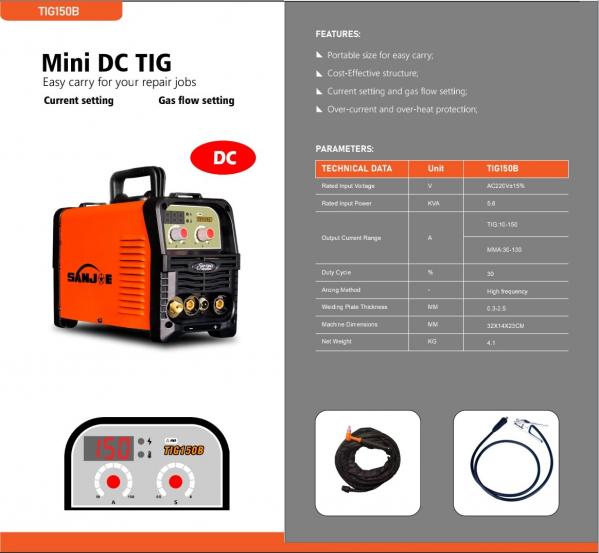 Quality 150A DIY TIG Welding Machine Stainless Steel Easy Carry for sale
