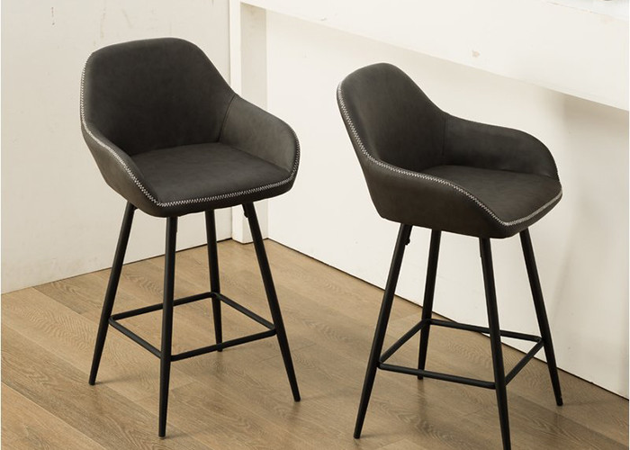 0.19m3 6.45KGS Contemporary Bar Stools With Tapered Metal Legs for sale