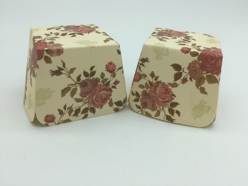 Quality Red Rose Flower Floral Square Cupcake Liners Muffin Case Decoration Food Grade Paper for sale